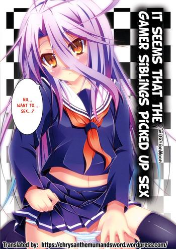 Solo Female Gamer Kyoudai ga Sex wo Oboeta You desu | It Seems that the Gamer Siblings Picked up Sex- No game no life hentai Shaved Pussy